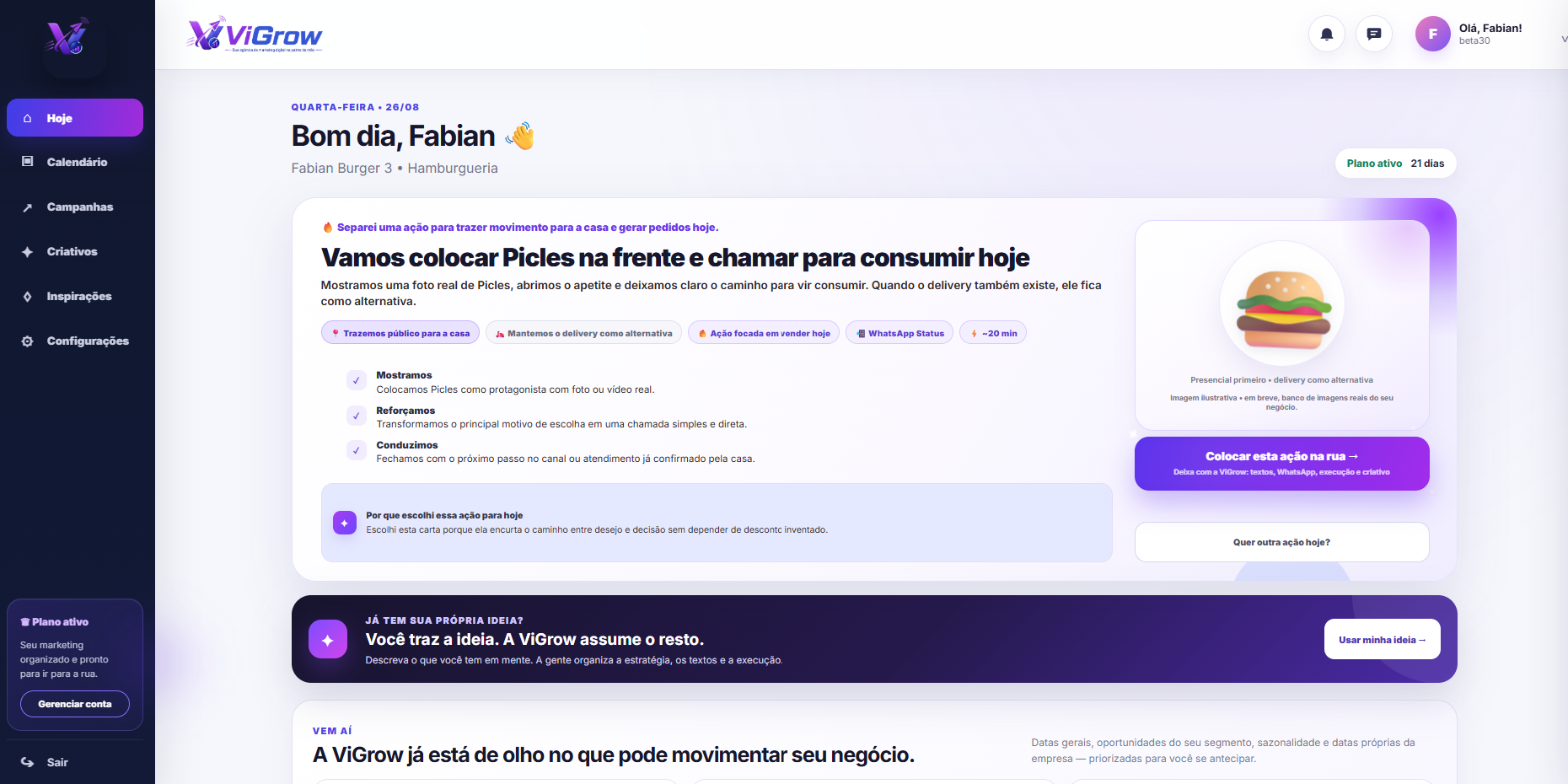 Pequena prévia ViGrow